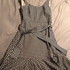 J. Crew Ruffled Gingham Midi Dress